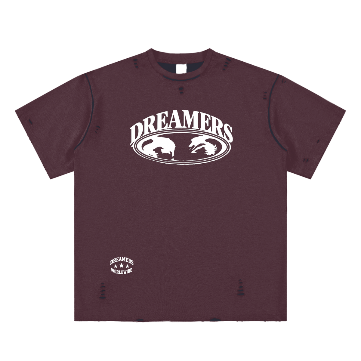 Hand-frayed Reversible T-shirt
