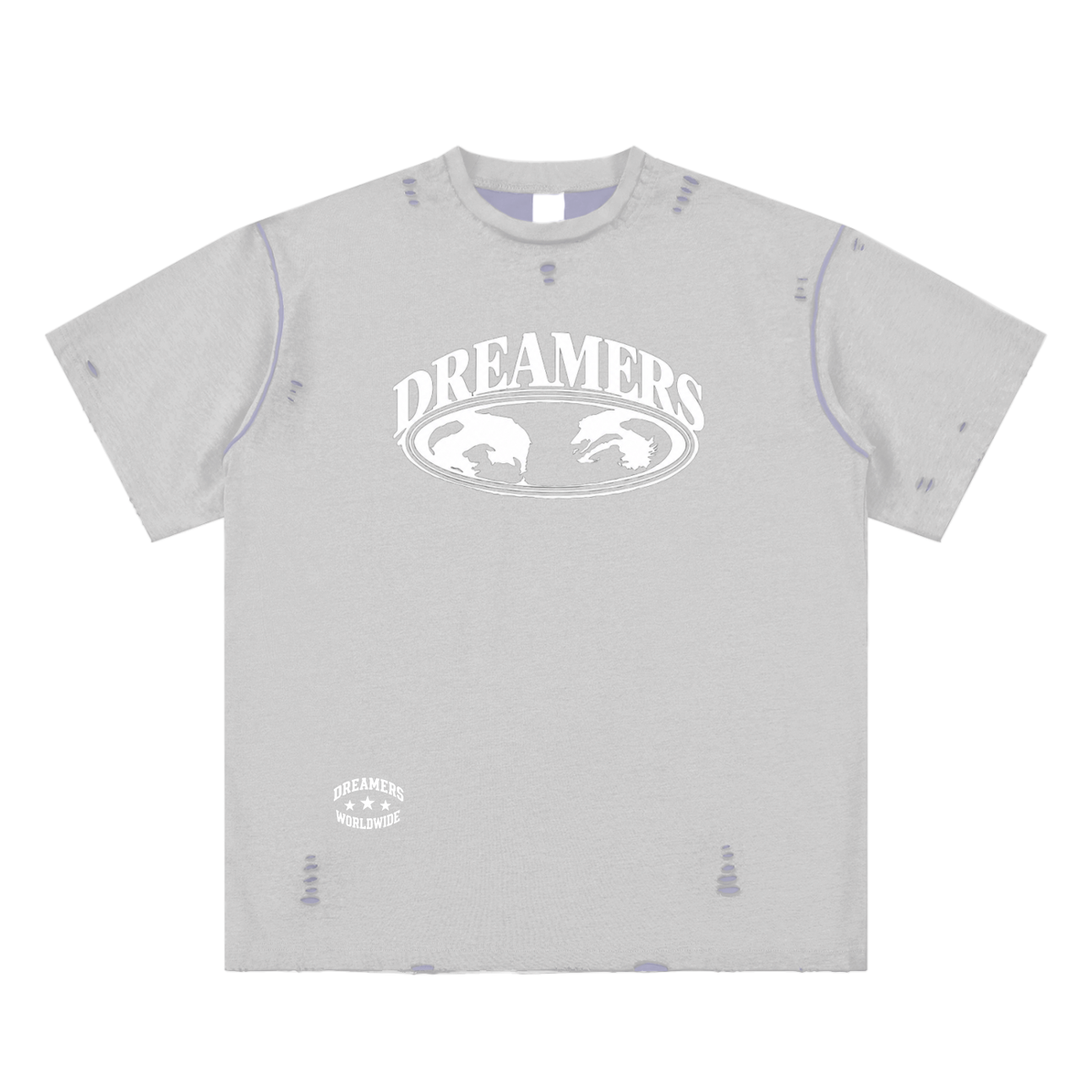 Hand-frayed Reversible T-shirt