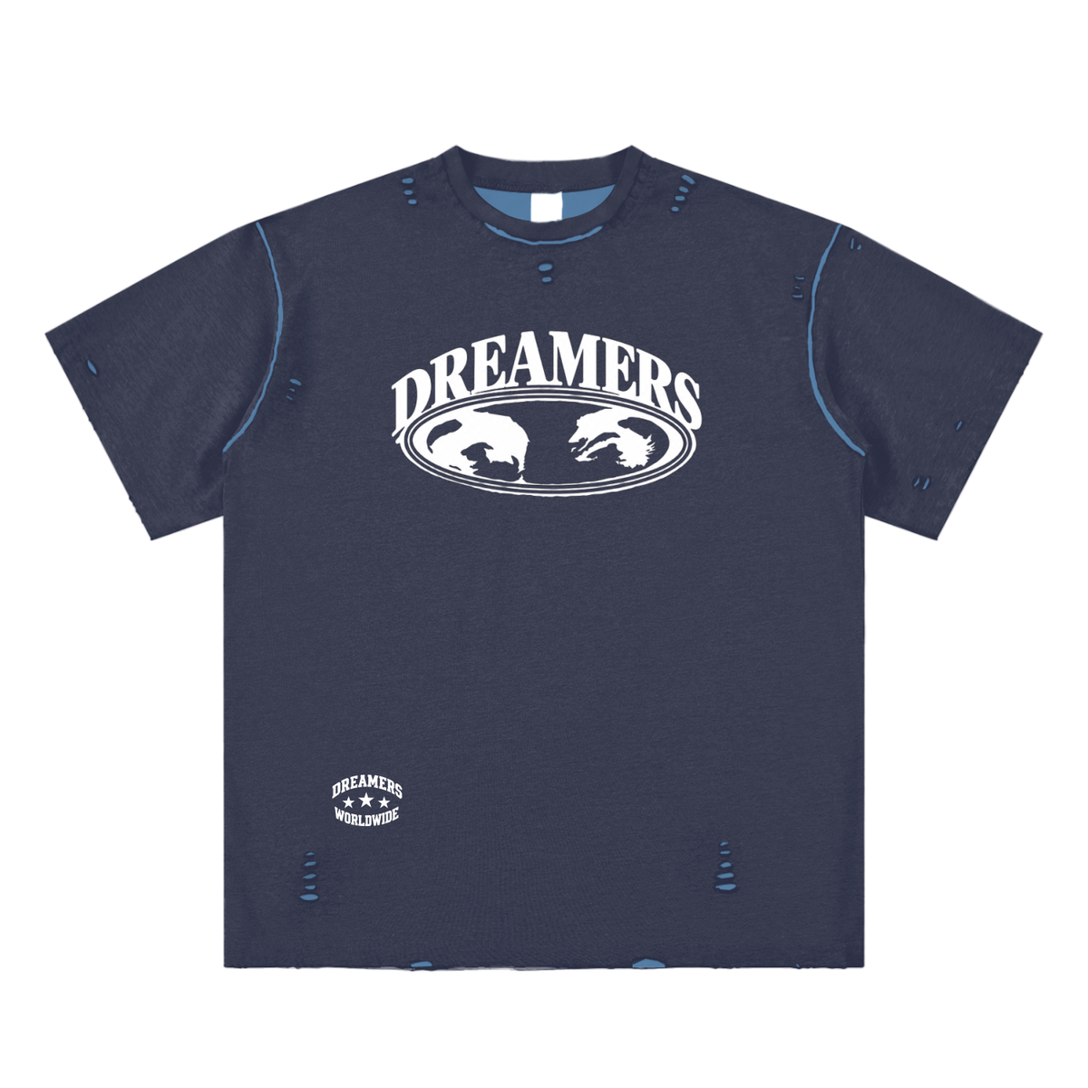 Hand-frayed Reversible T-shirt