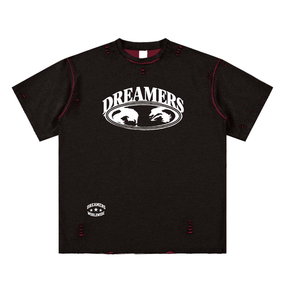Hand-frayed Reversible T-shirt